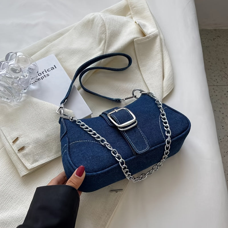 Denim Shoulder Bag – Trendy en Duurzame Schoudertas van Spijkerstof