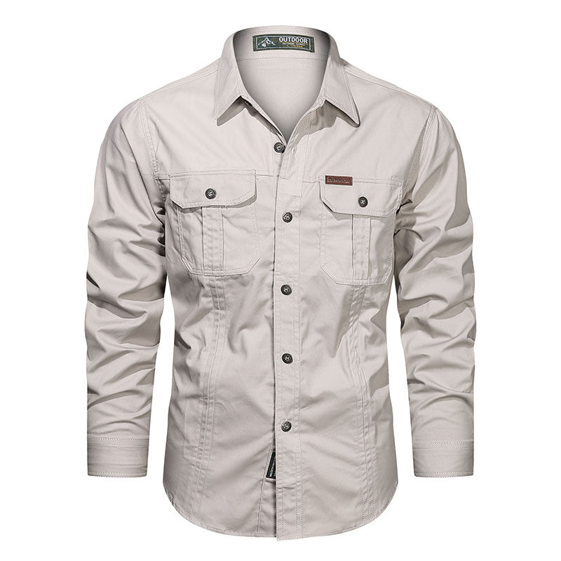 Langsleeve Cargo Shirt voor Heren – Stoer, Functioneel & Comfortabel voor Elke Dag
