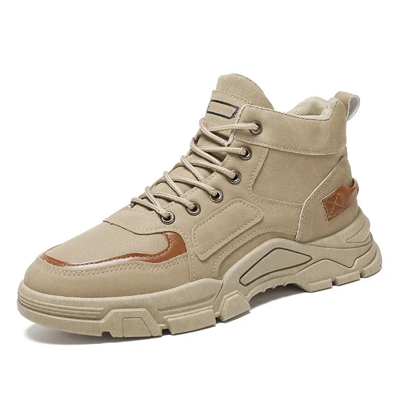 Heren Waterdichte Leren Laarzen – Antislip, Duurzaam & Comfortabel Wandelschoenen