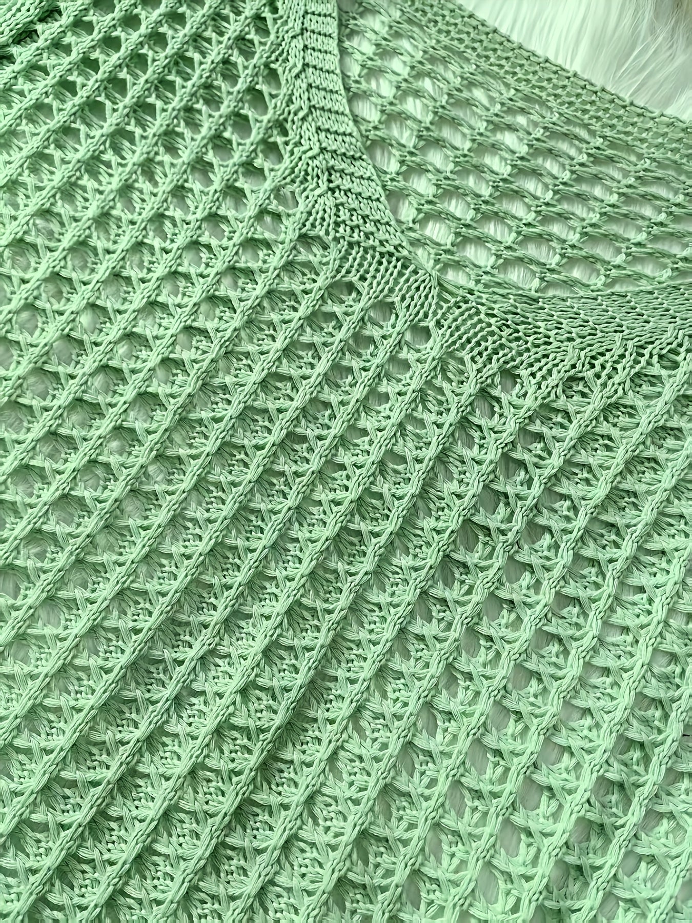 Circle Mesh V-hals trui