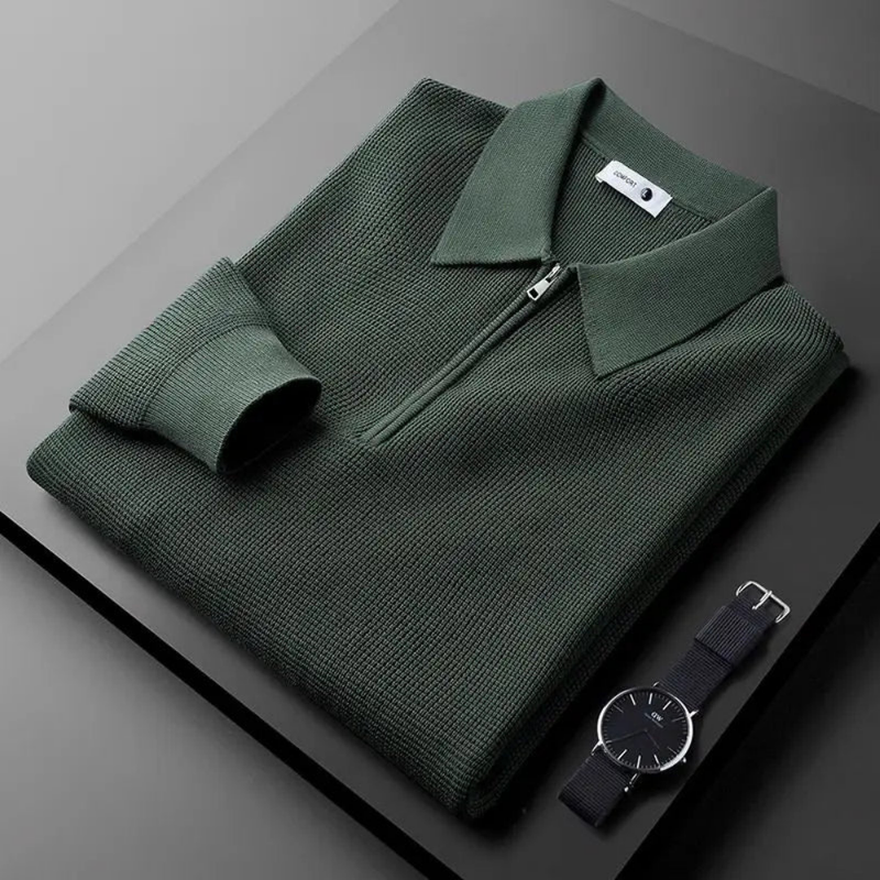 Executive Knitted Polo – Luxe Gebreide Polo voor Stijlvolle en Comfortabele Looks