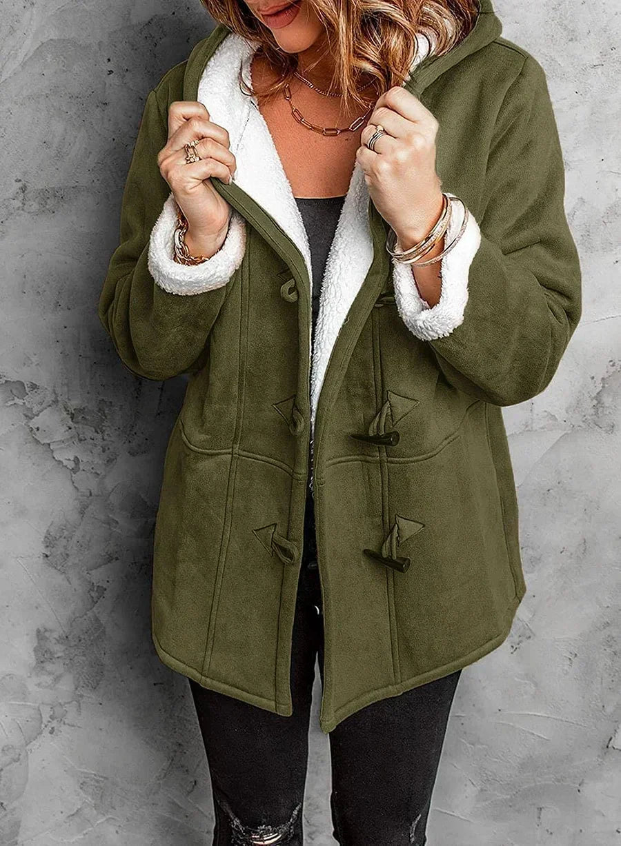 Warme en Zachte Winterjas – Comfortabele Dames Jas met Voering, Capuchon & Elegante Pasvorm