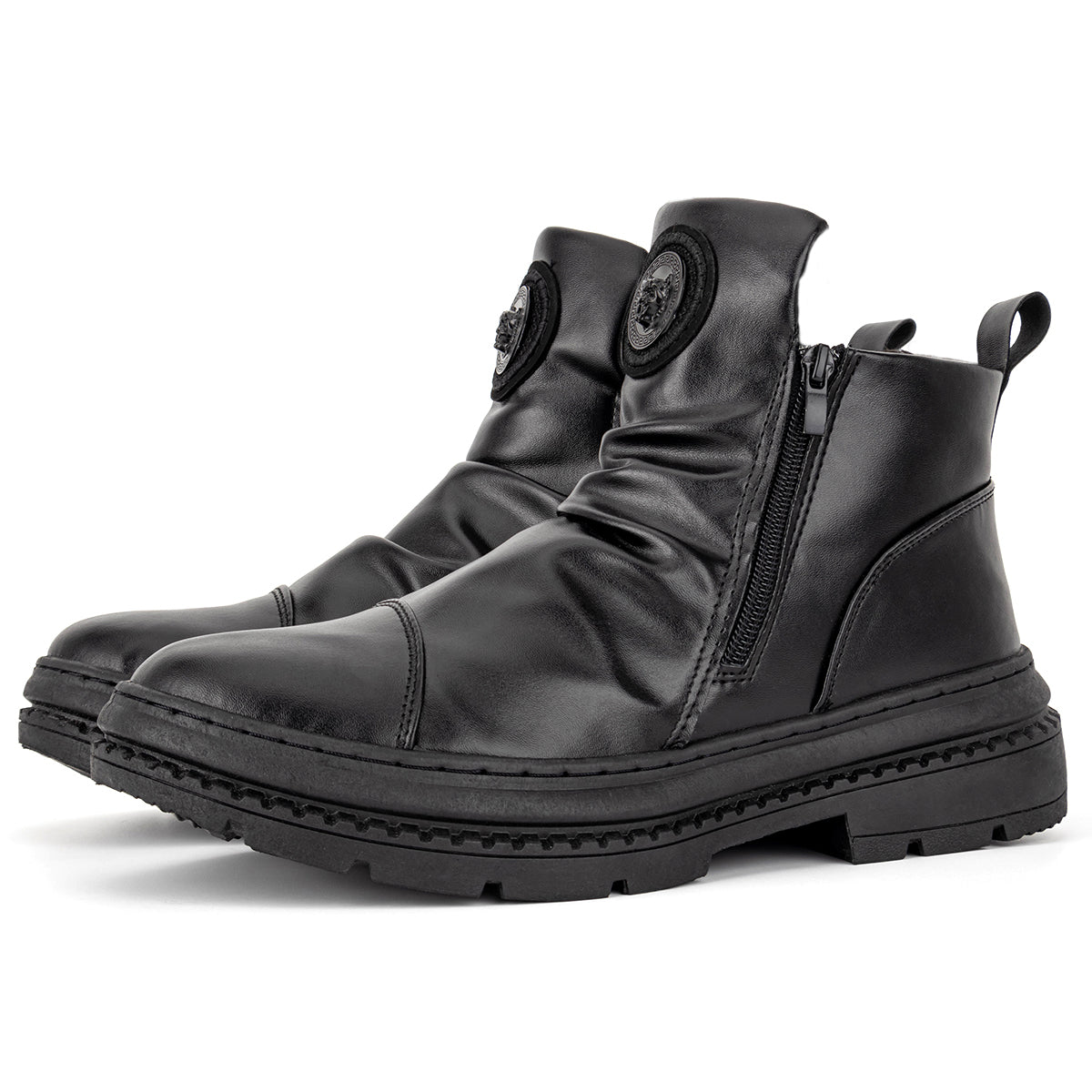 Leren Motor- en Werklaarzen voor Heren – Waterdicht, Antislip, Comfortabel, Duurzaam Veiligheidsschoeisel