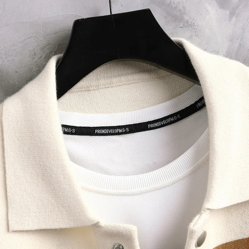 Gestreepte Varsity Trui Jas – Zachte, Warme & Stijlvolle Retro Jas voor Elke Gelegenheid