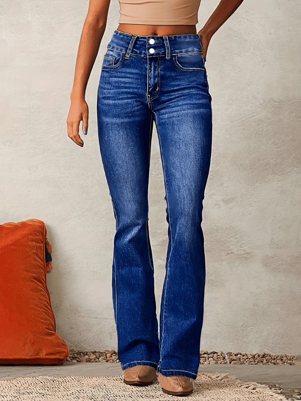High-Waist Flared Jeans – Retro Stijl met Modern Comfort
