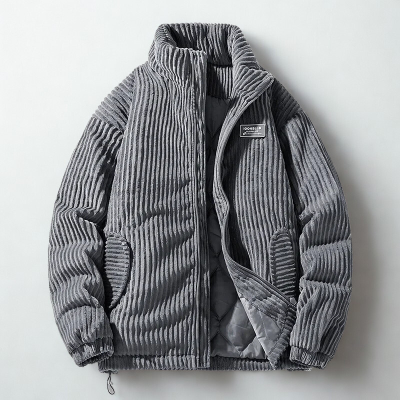 Corduroy Gequiltte Jas – Warme & Stijlvolle Jas voor Heren en Dames