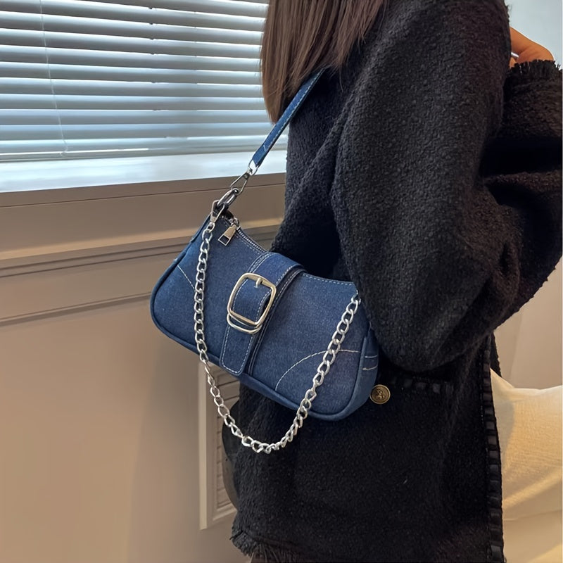Denim Shoulder Bag – Trendy en Duurzame Schoudertas van Spijkerstof