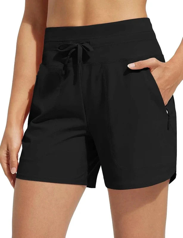 Dames Hoge Taille Zwem Boardshorts - Sneldrogend, Lichtgewicht en Comfortabel voor Actieve Stranddagen