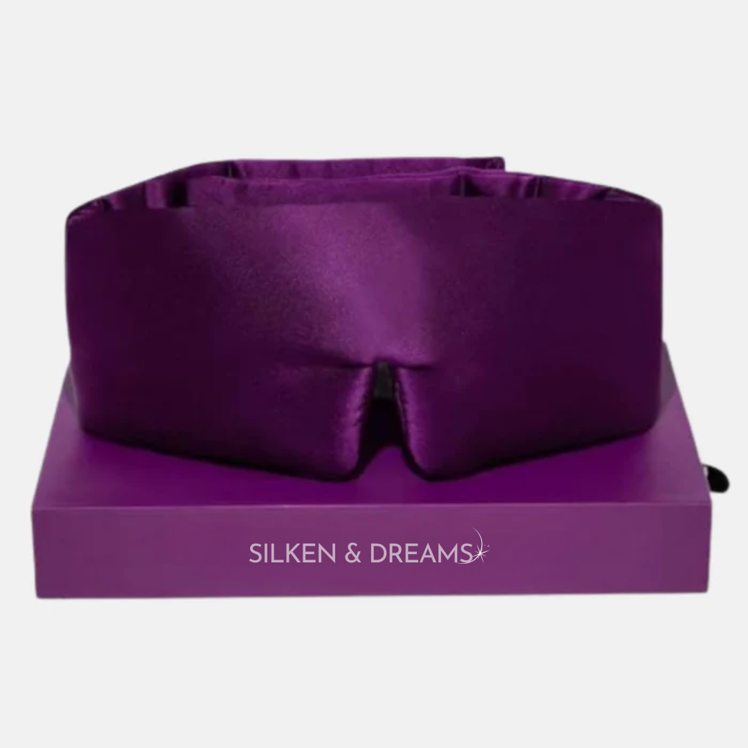 Zijden Slaapmasker met Zachte Vulling – Volledige Lichtblokkering voor Luxe, Ononderbroken Slaap