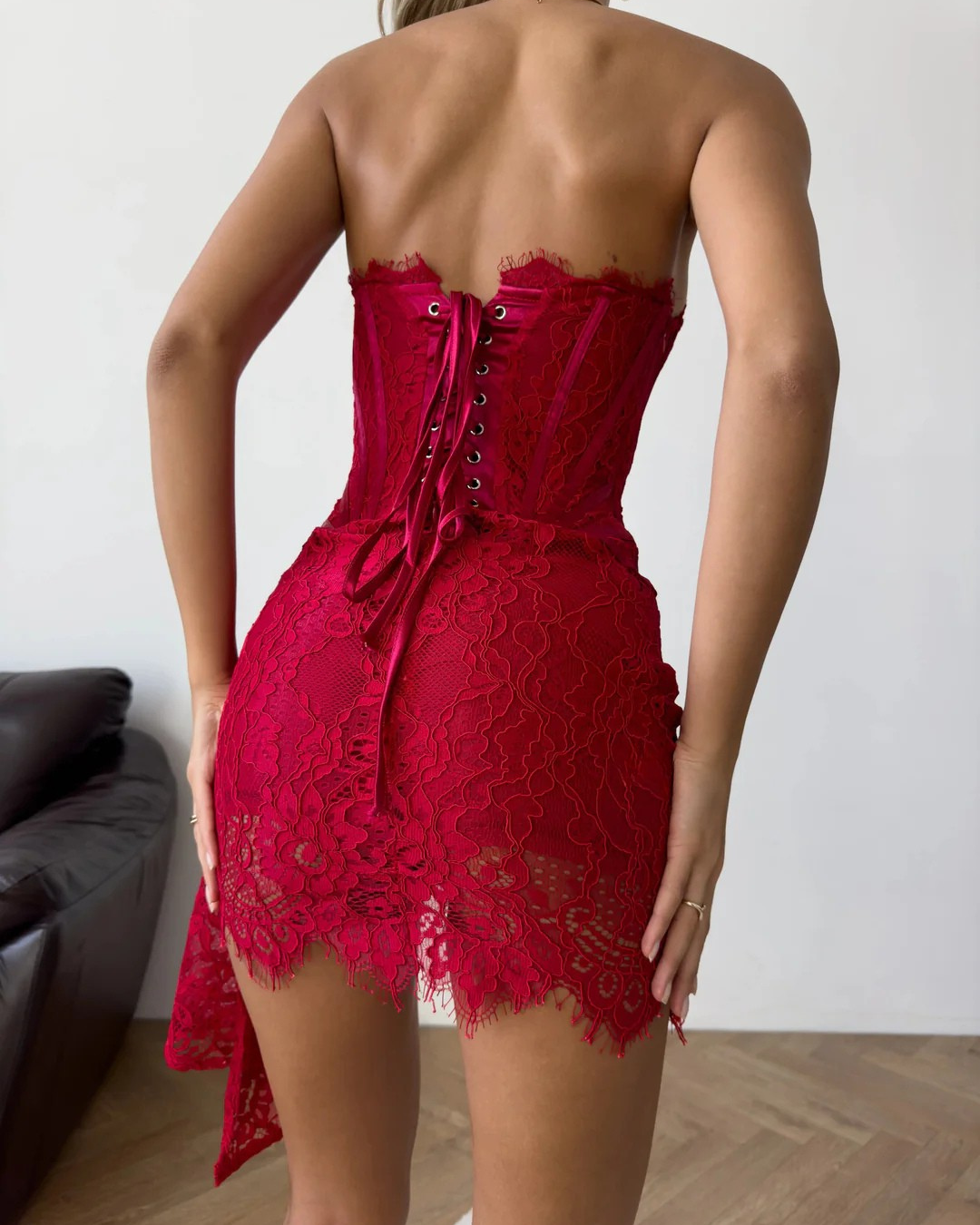 Heart String Lace Corset Dress