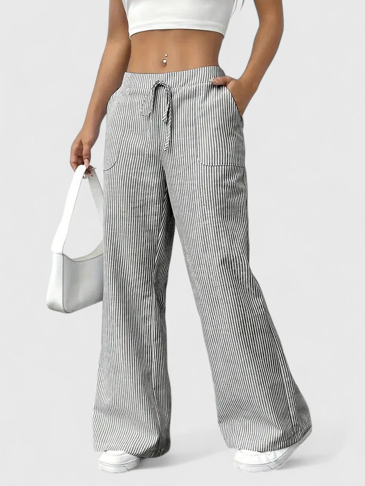 Comfortabele Wijde Broek voor Dames – Elegante Pasvorm & Stijlvolle Details