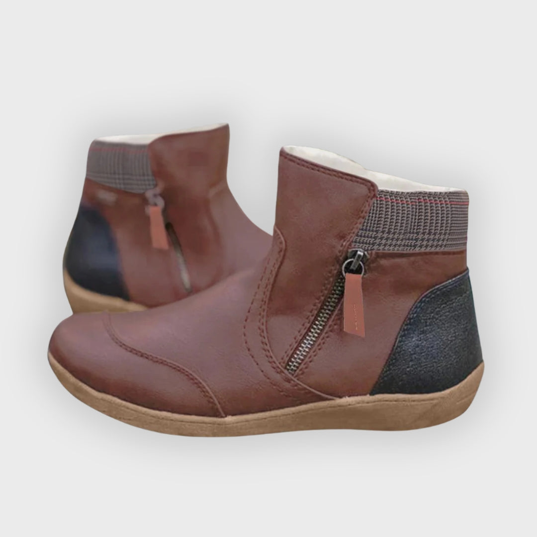 Waterproof Orthopedic Leather Boots – Comfortabele Leren Laarzen met Antislip Zool