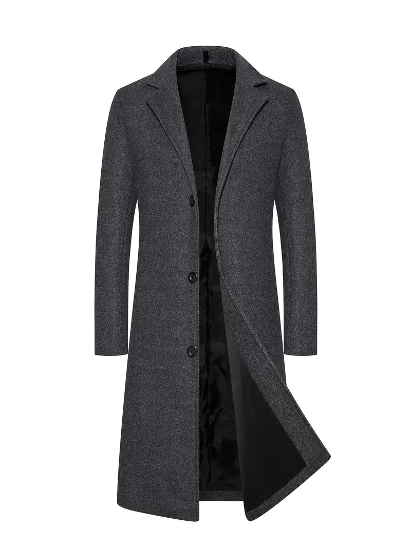 Elegante Heren Winterjas – Warme Lange Jas met Tijdloos Design
