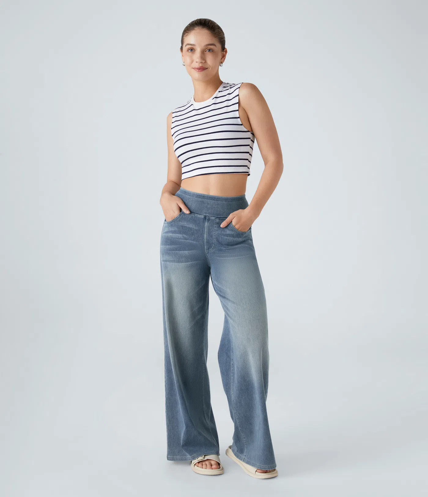 Bootcut Jeans met Hoge Taille – Rekbaar Comfort & Tijdloze Pasvorm