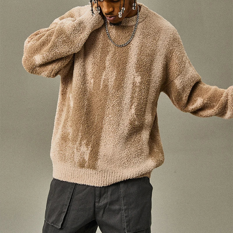 Artisan Brushwork Crewneck – Comfortabele & Artistieke Sweater