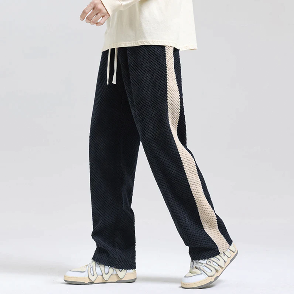 Waffle Rib Corduroy Joggingbroek – Zachte Heren Loungebroek met Trendy Ribtextuur