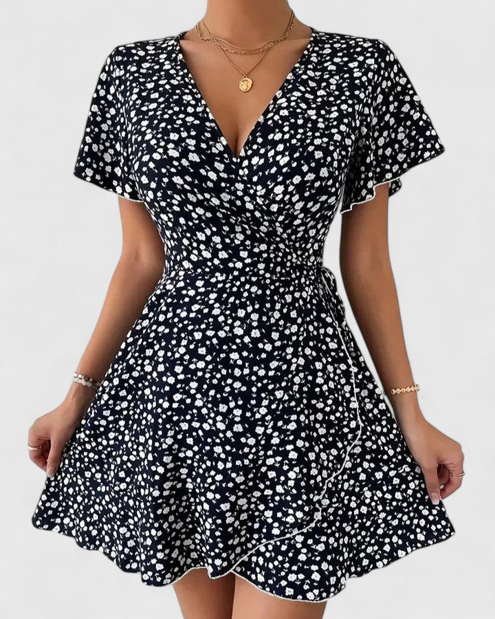 Verfijnde Jurk – Elegante Bloemenjurk met Strikdetail | Comfort & Stijl