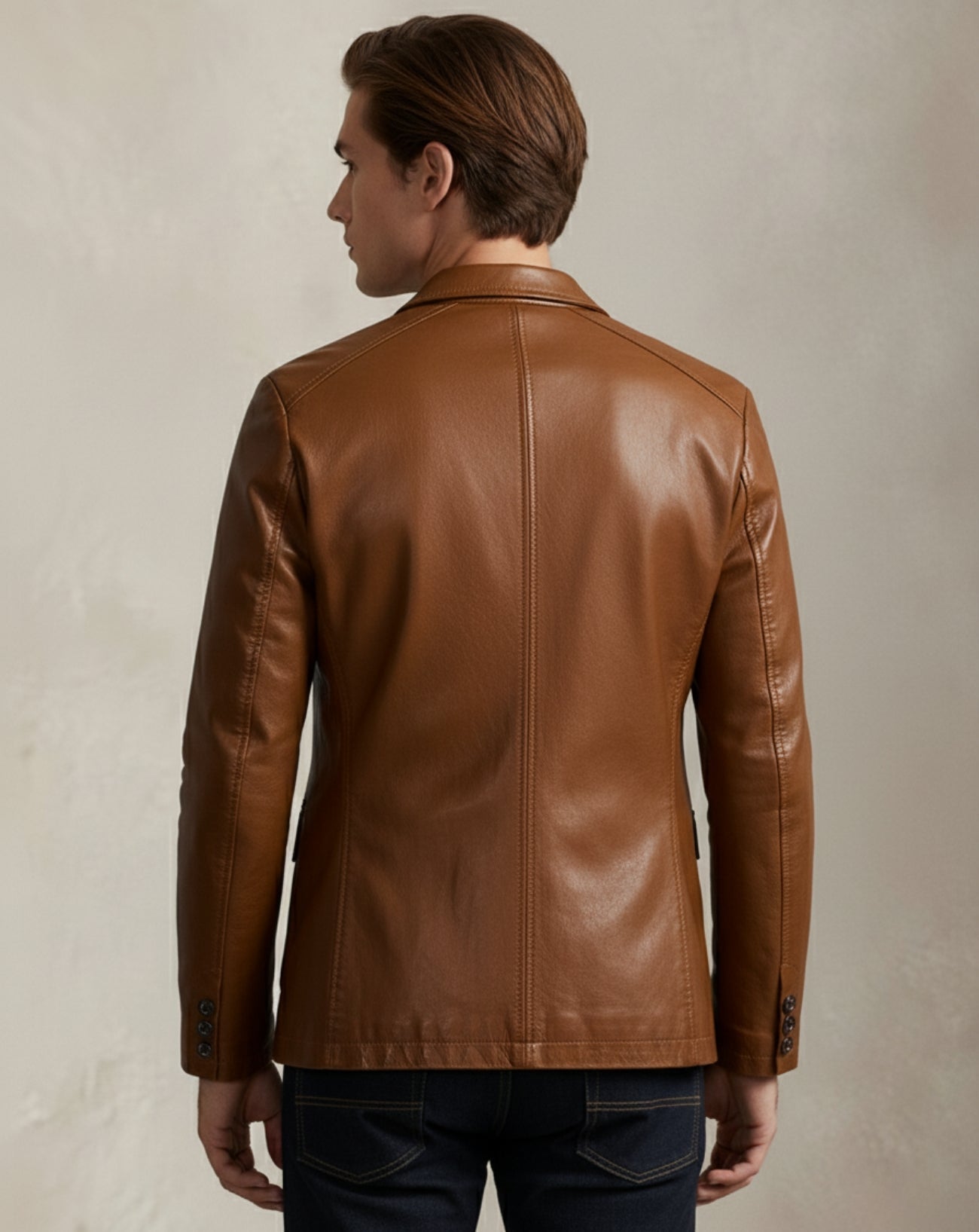 Verfijnde Leren Jas – Luxe Schapenleren Jas met Tijdloos Design & Comfortabele Pasvorm