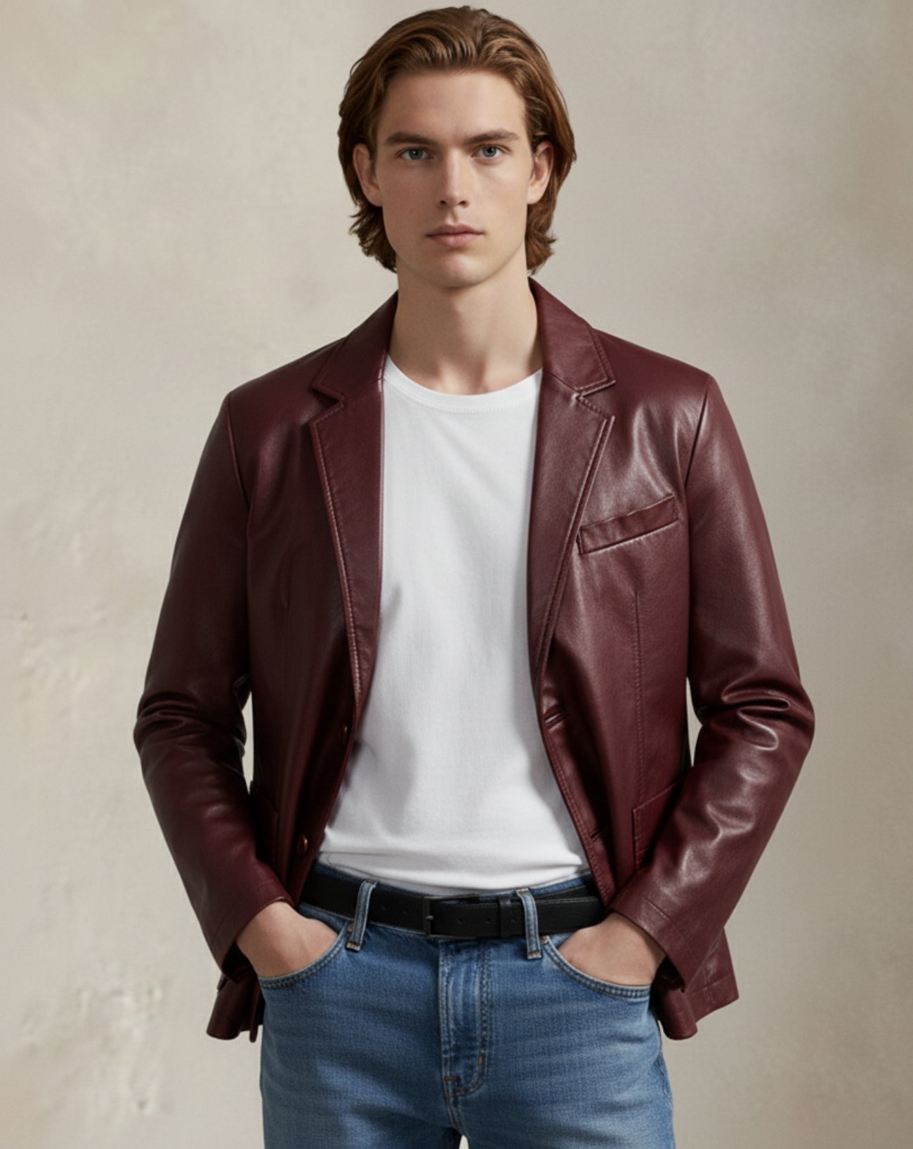 Verfijnde Leren Jas – Luxe Schapenleren Jas met Tijdloos Design & Comfortabele Pasvorm