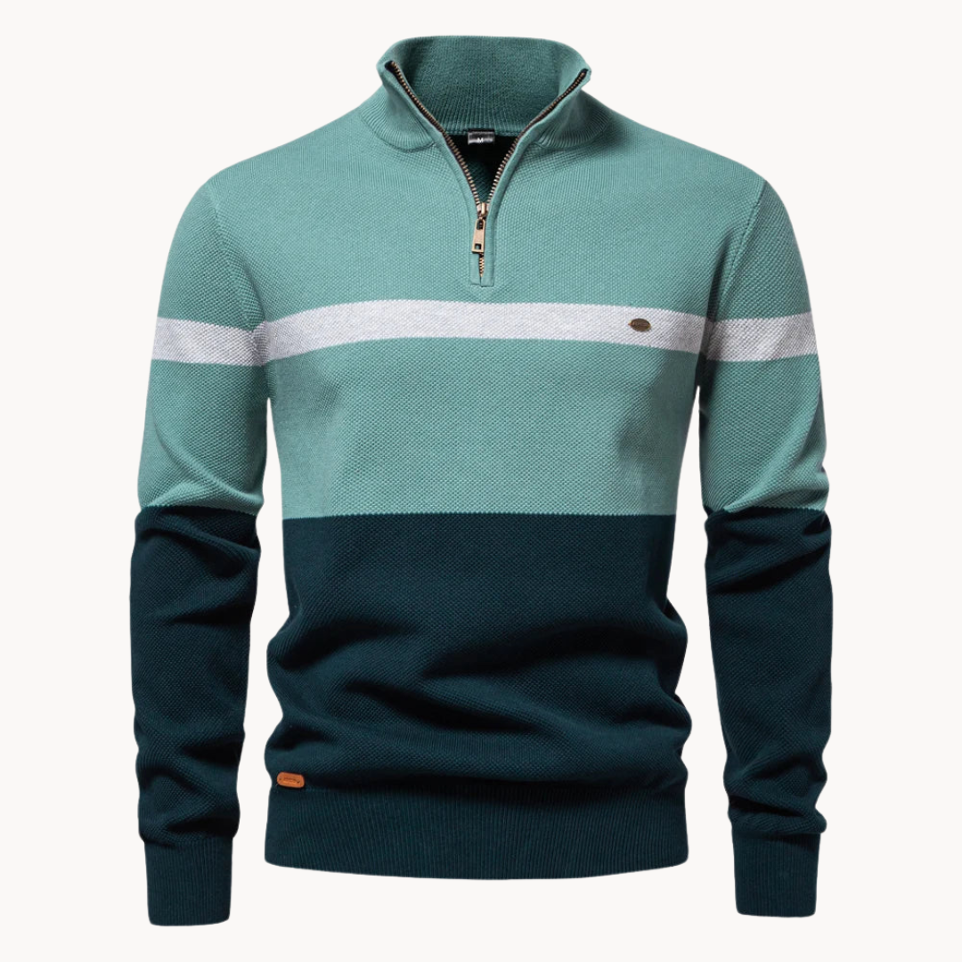 Quarter Zip Sweater – Stijlvolle & Comfortabele Herentrui van Katoen met Rits