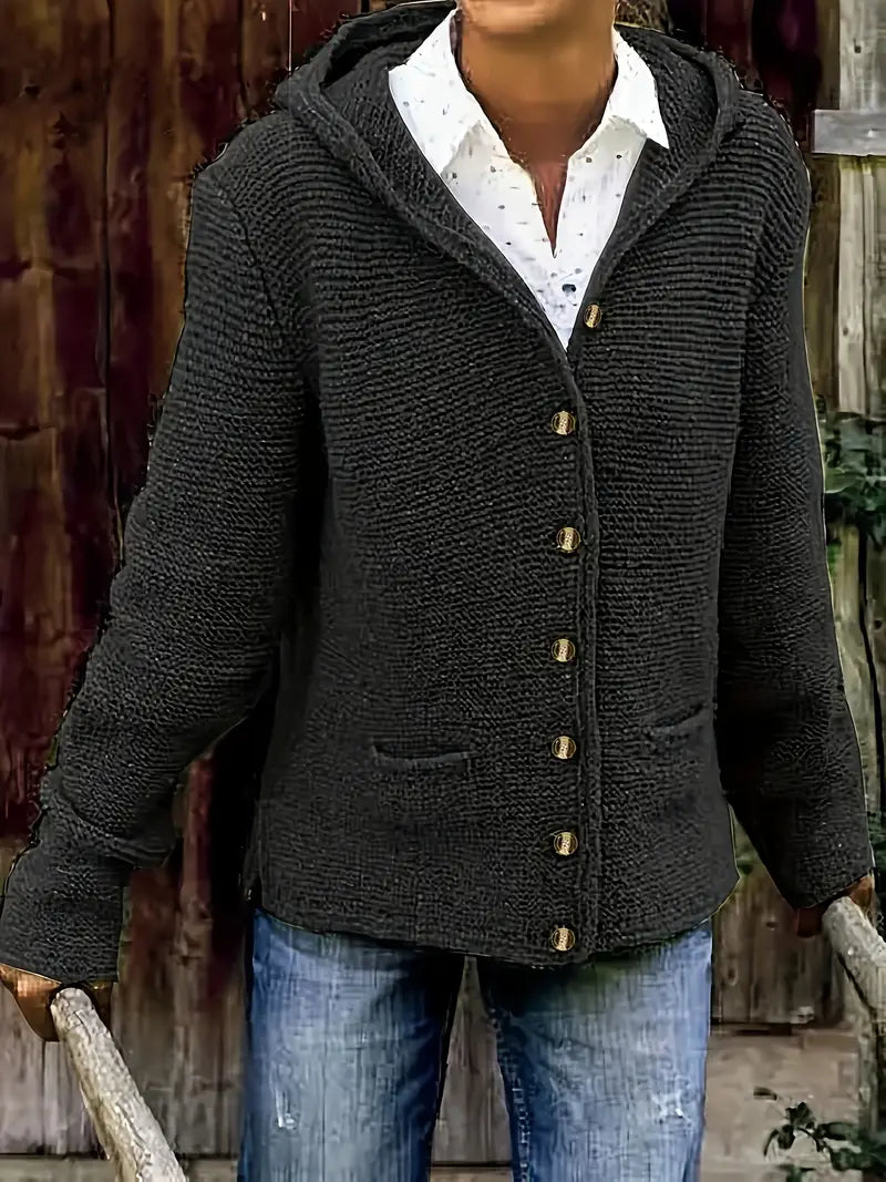 Elegante Gebreide Vest met Kap – Comfort, Stijl & Veelzijdigheid