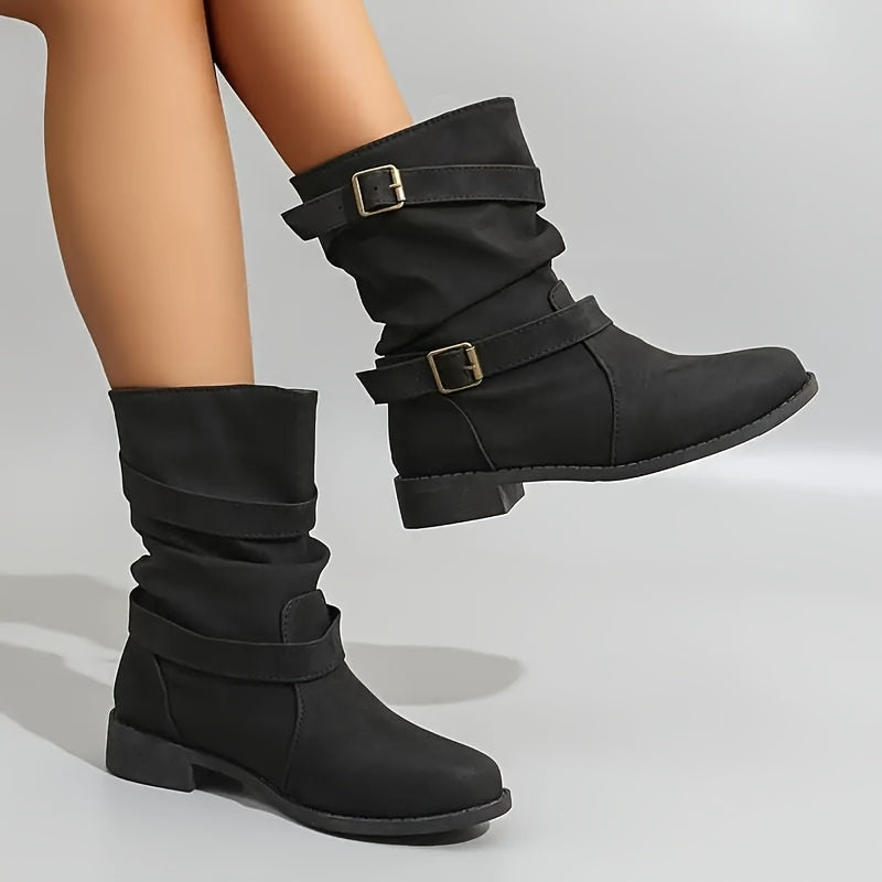Dames Enkellaarsjes Lage Hak – Comfortabele & Casual Winter Schoenen