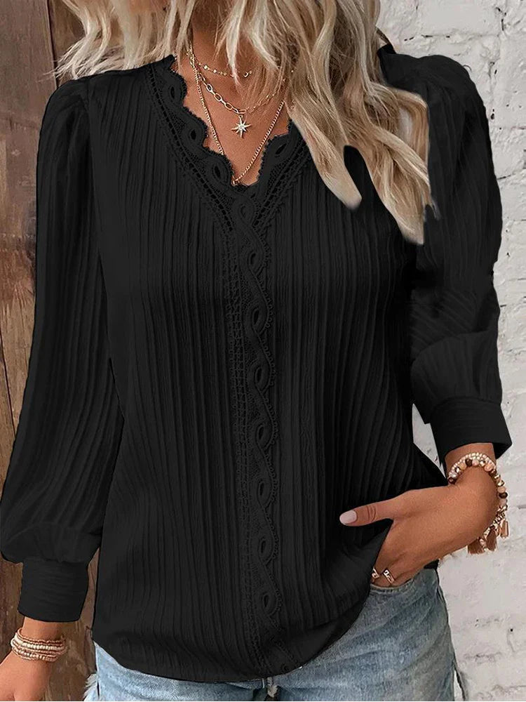 Elegante Geplisseerde Blouse – Stijlvolle Comfort & Tijdloze Vrouwelijkheid