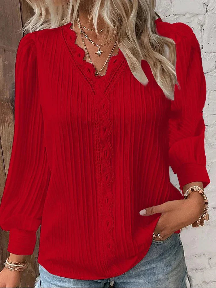 Elegante Geplisseerde Blouse – Stijlvolle Comfort & Tijdloze Vrouwelijkheid