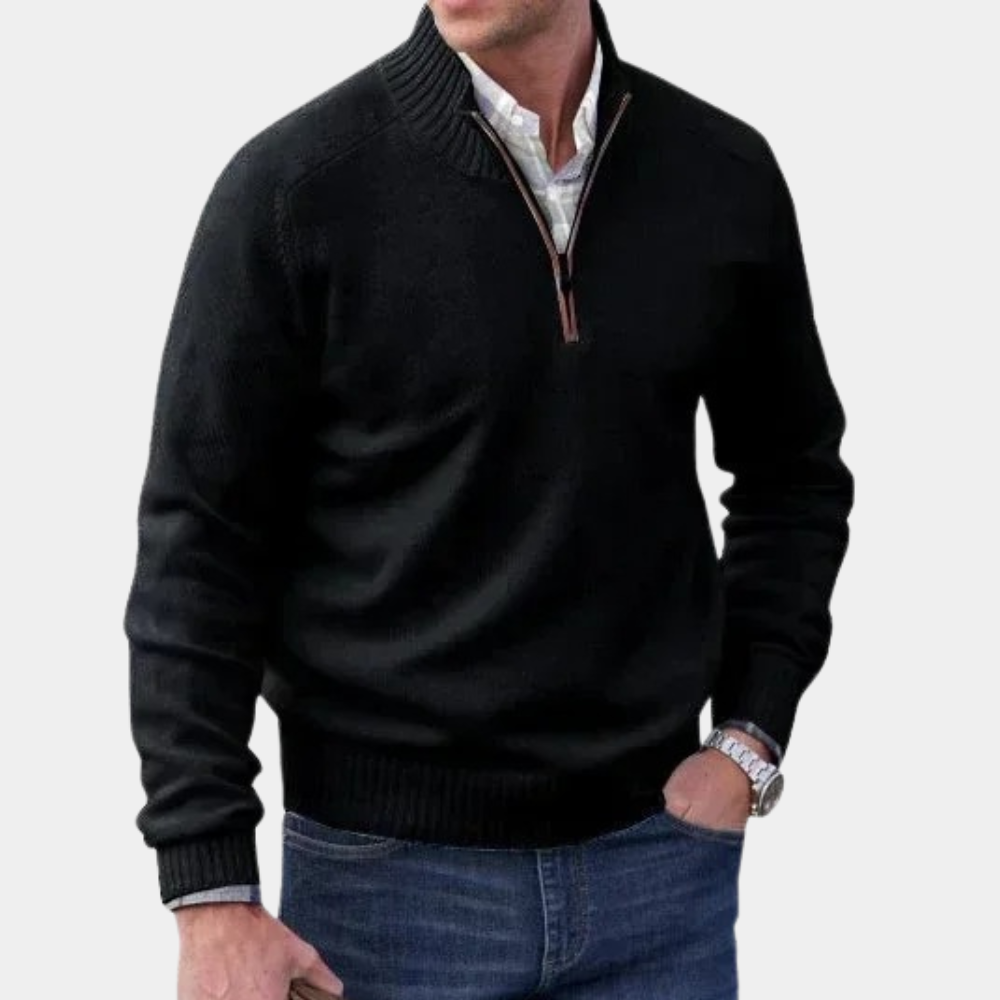 Barrfind Stijlvolle Zomer Zip-up Sweater voor Heren – Comfortabel & Modieus