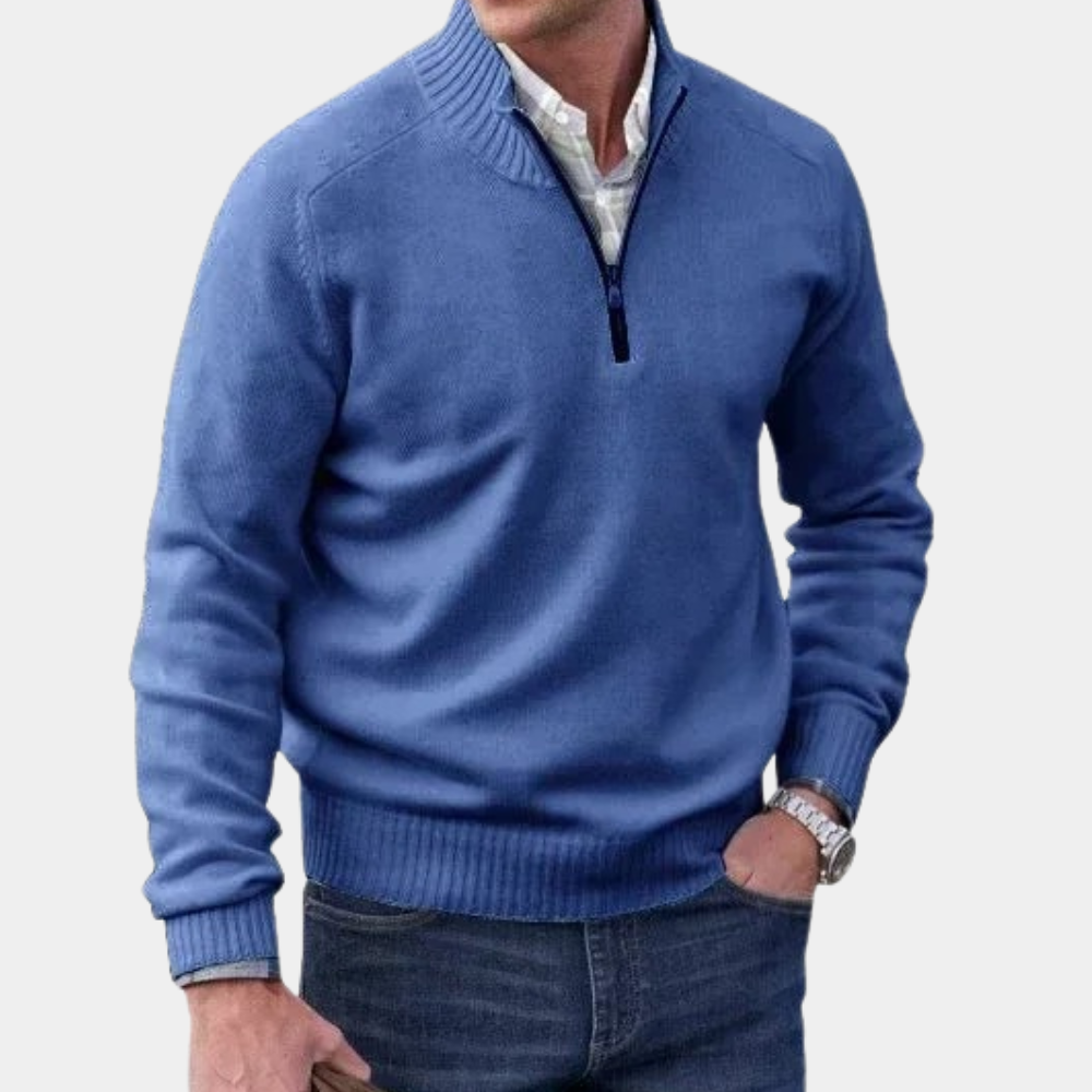 Barrfind Stijlvolle Zomer Zip-up Sweater voor Heren – Comfortabel & Modieus