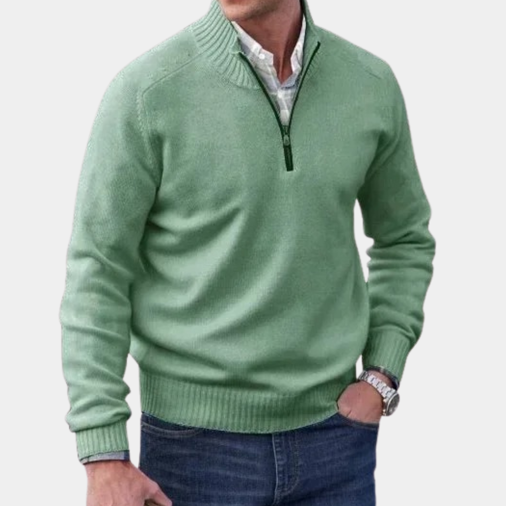 Barrfind Stijlvolle Zomer Zip-up Sweater voor Heren – Comfortabel & Modieus