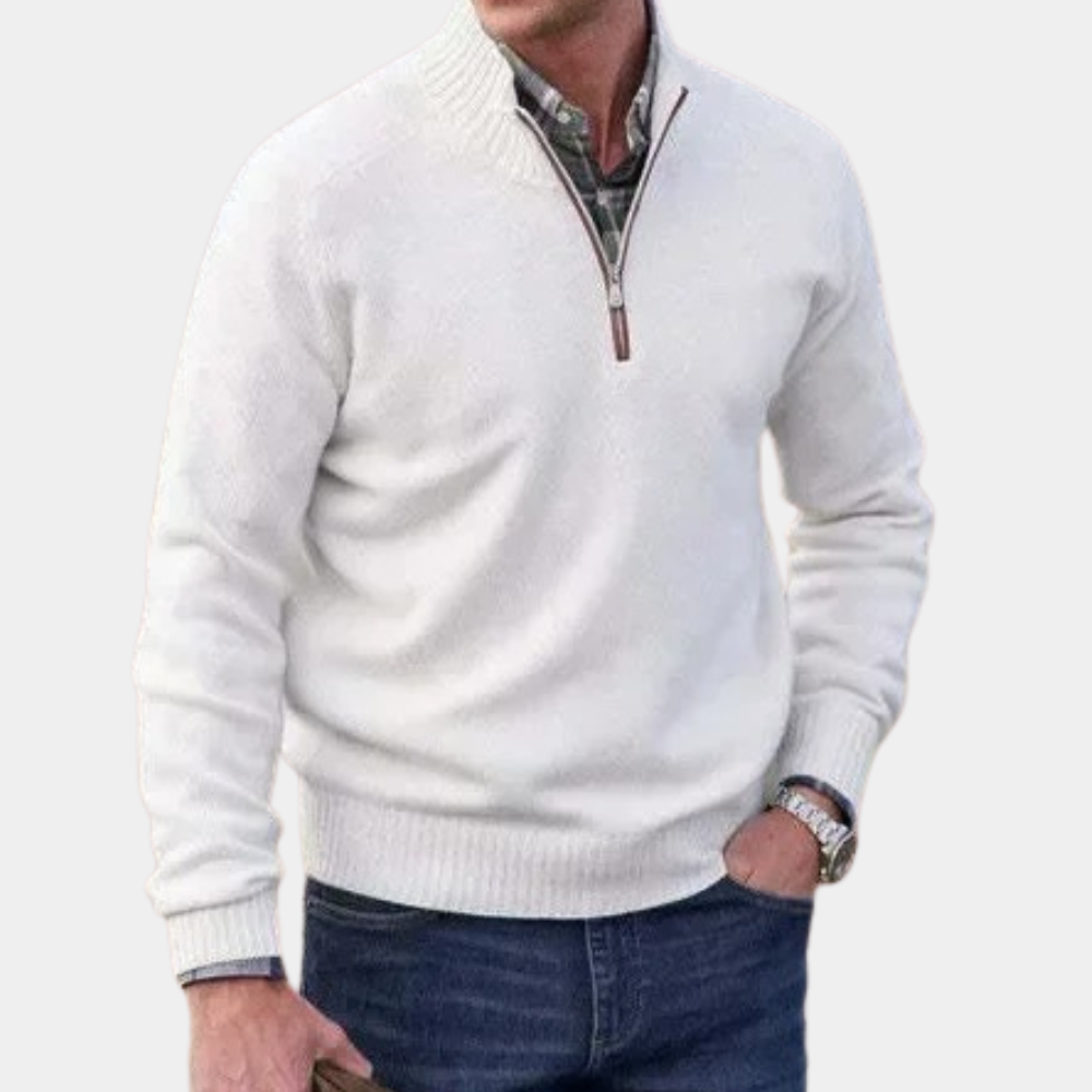 Barrfind Stijlvolle Zomer Zip-up Sweater voor Heren – Comfortabel & Modieus
