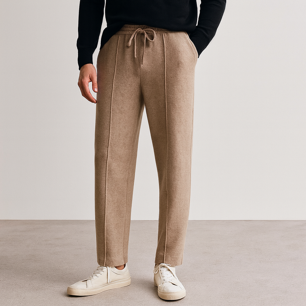 Luxe Kasjmier Broek voor Heren – Comfortabele Lounge Pants met Verfijnde Pasvorm