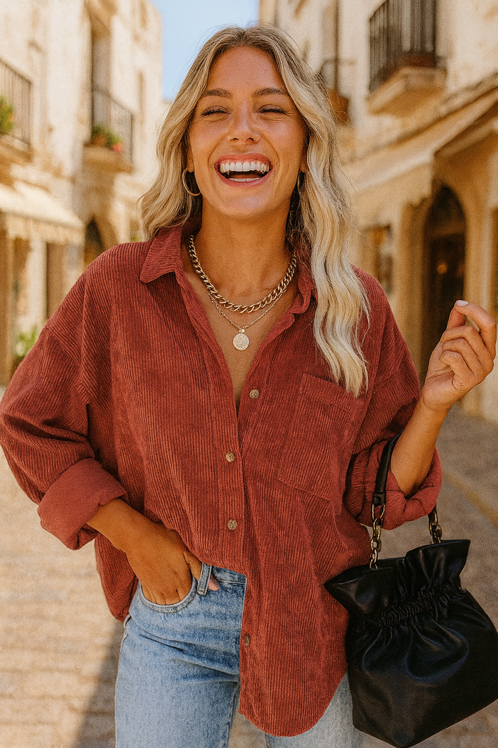 Oversized Herfstblouse – Stijlvolle en Comfortabele Damesblouse voor het Najaar