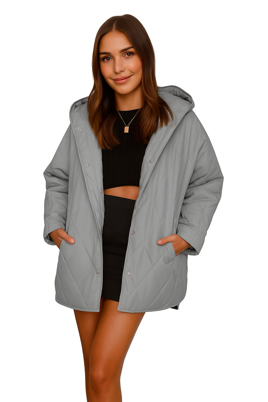 Trendy Lichtgewicht Gewatteerd Winterjack met Capuchon voor Dames – Warm & Stijlvol