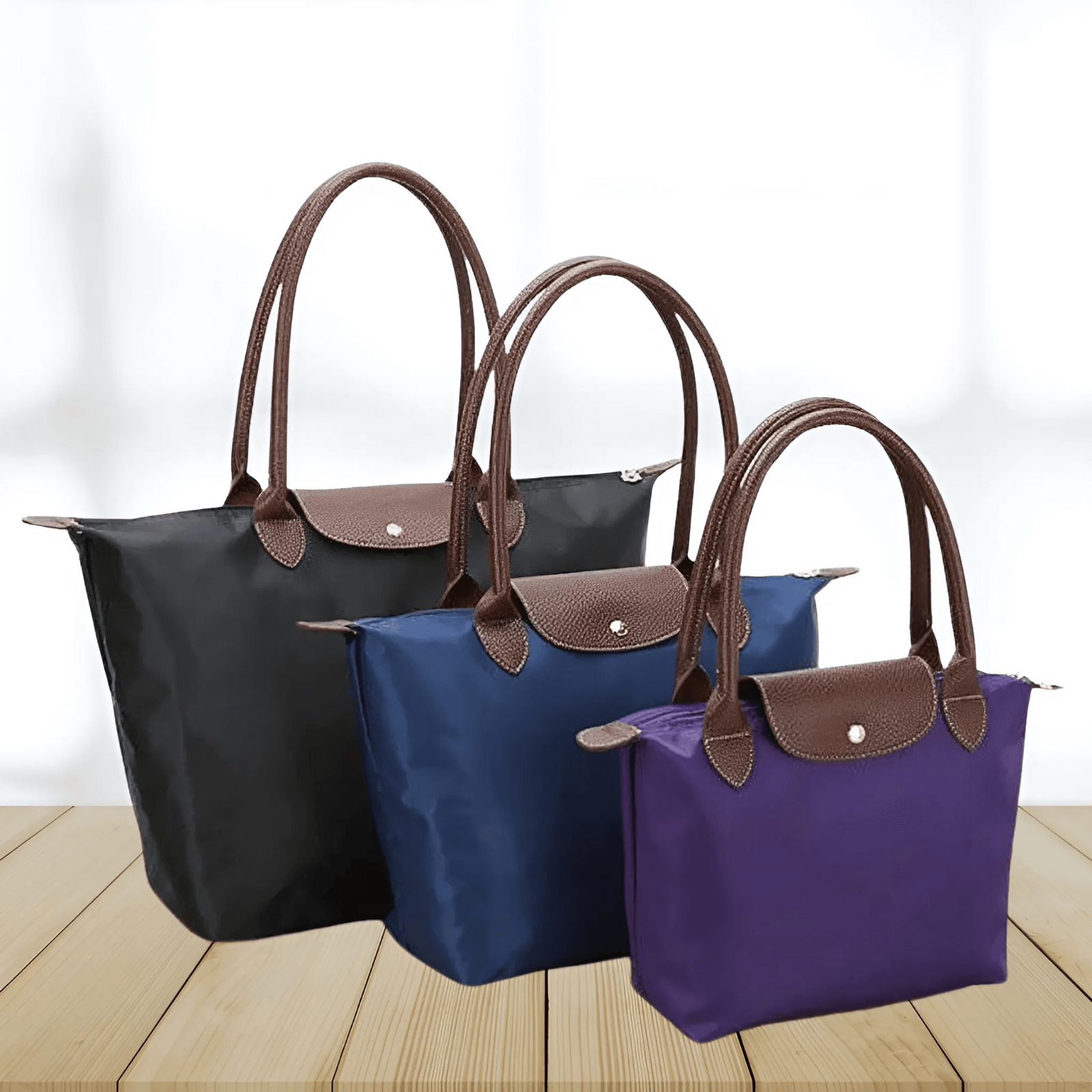 Chique Schoudertas van Luxe Oxford met Leren Details – Elegant, Duurzaam & Functioneel Ontwerp