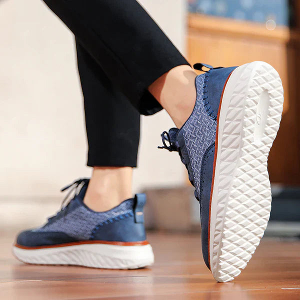 Lichtgewicht Leren Sneakers met Orthopedisch Voetbed – Ademend & Comfortabel Schoeisel voor de Hele Dag