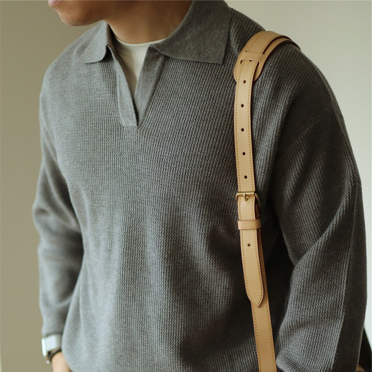 Heren Gebreide Polo – Zachte, Ademende en Stijlvolle Knit Polo