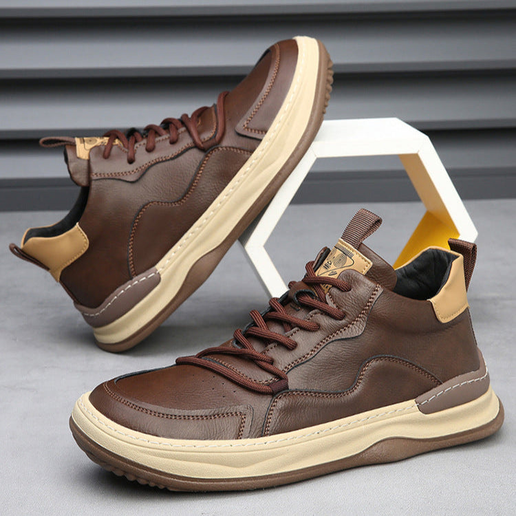 Italiaanse Leren Sneakers voor Heren – Luxe Handgemaakt Design met Comfortabele Pasvorm