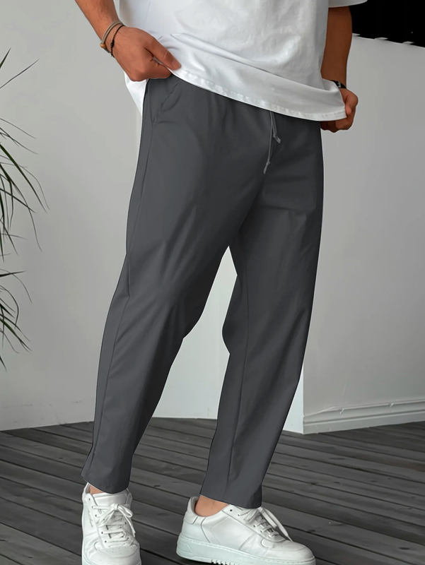 Elegante Tapered Broek met Trekkoord – Comfortabele & Stijlvolle Pantalon voor Elke Gelegenheid