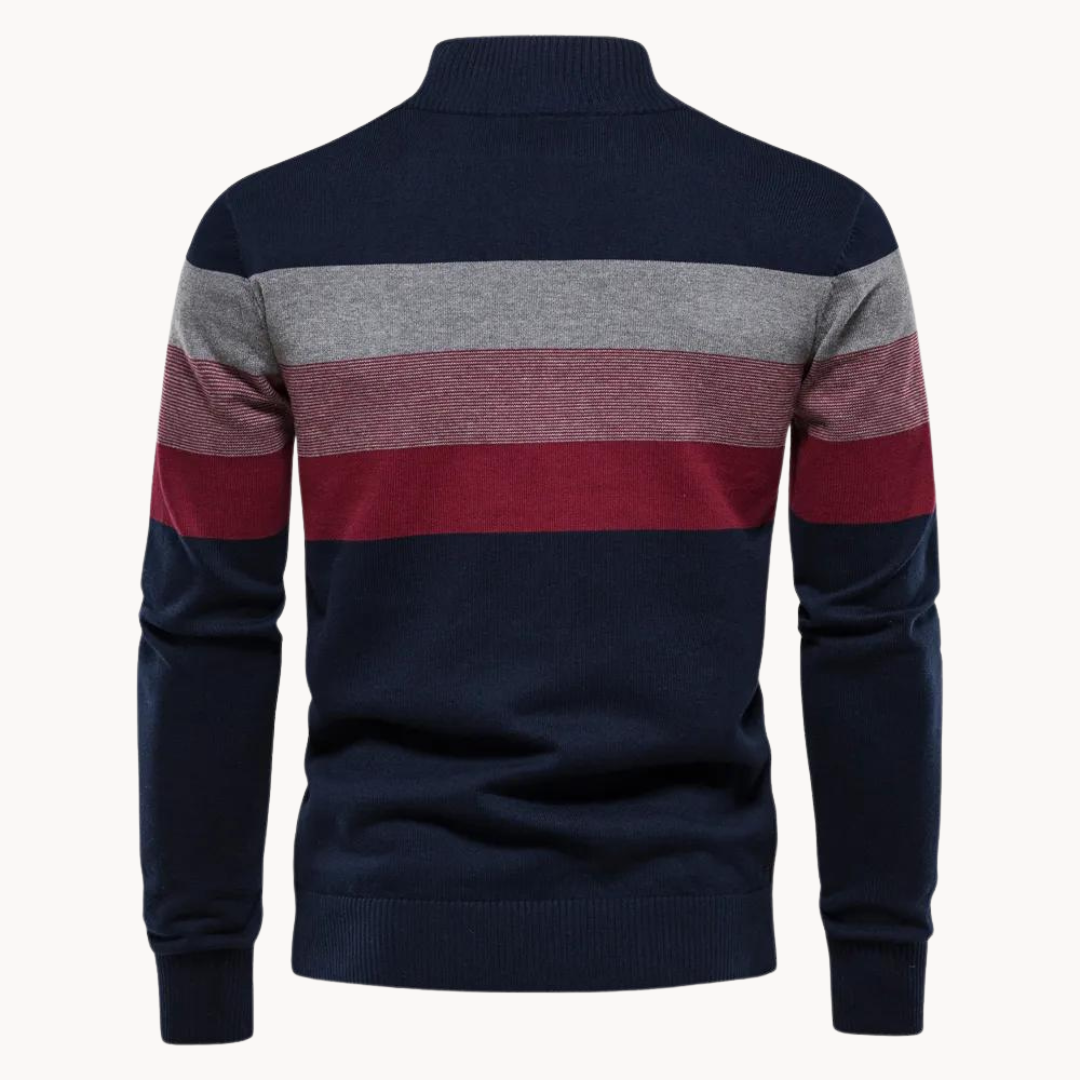 Quarter Zip Sweater – Stijlvolle Herentrui met Ritskraag van Katoenmix