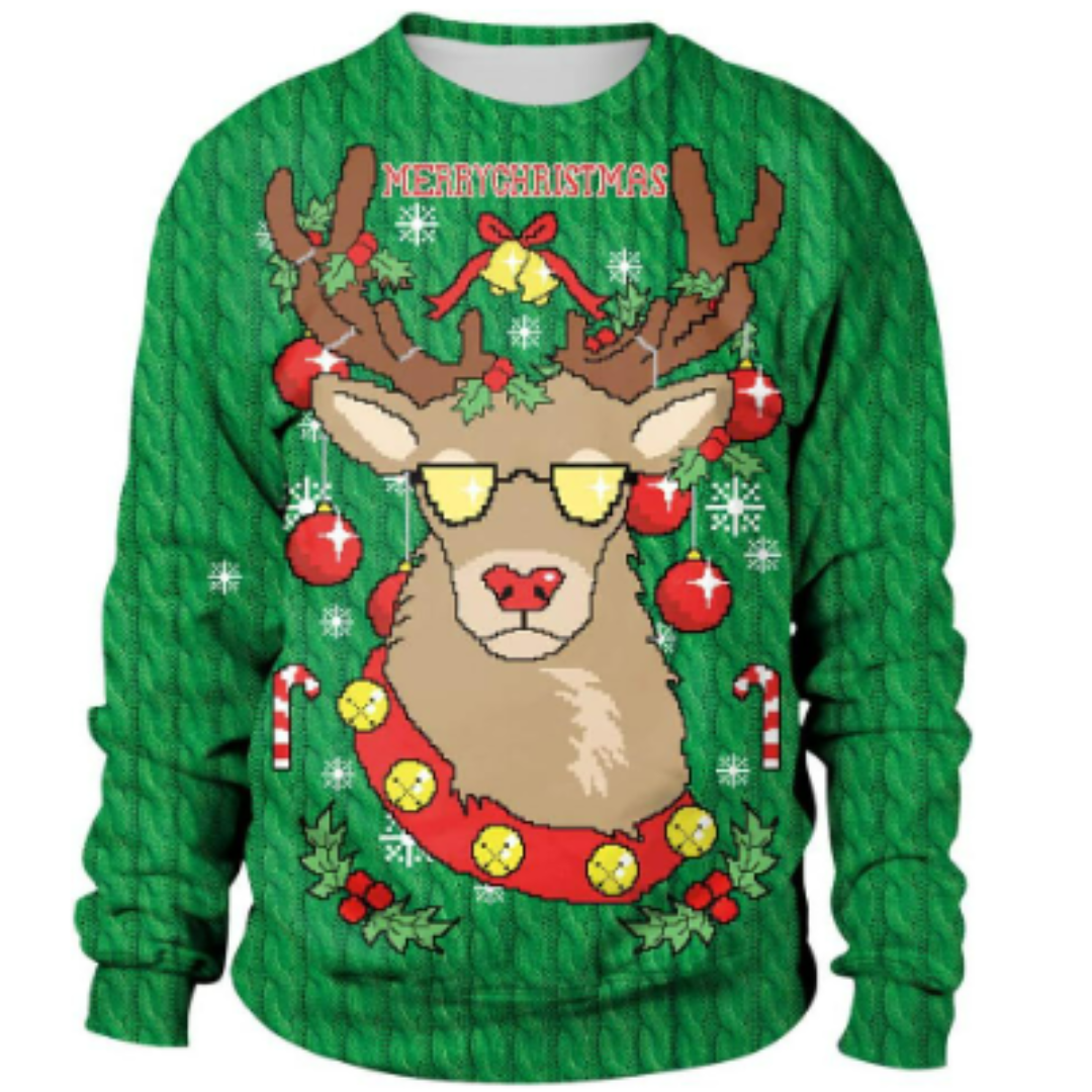 Foute Kersttrui Heren - Extra Groot en Warm Unisex Gebreid Design voor Feestdagen 3