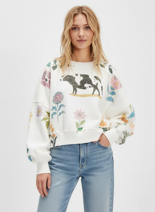 Sweatshirt met Verlaagde Schouders – Comfortabele & Trendy Casual Trui
