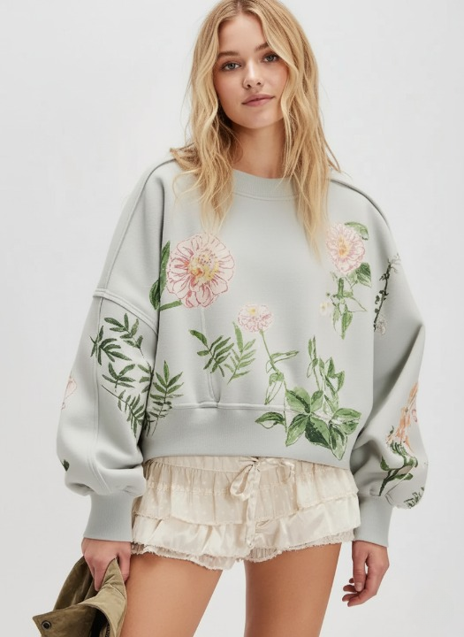 Sweatshirt met Verlaagde Schouders – Comfortabele & Trendy Casual Trui