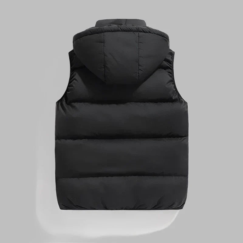 Gewatteerd Vest met Afneembare Capuchon voor Heren – Comfortabel en Warm, Geschikt voor Casual en Outdoor Activiteiten 3