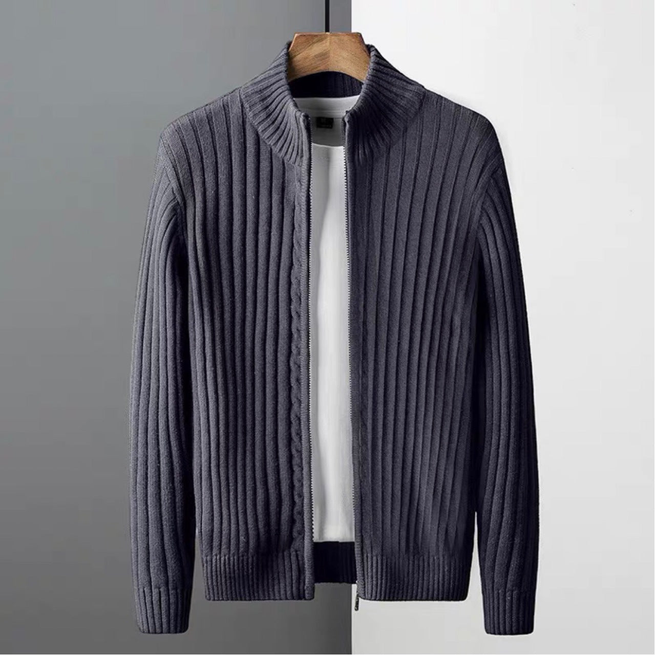 Luxe Zip Cardigan – 100% Biologisch Katoen, Ademend & Comfortabel Vest