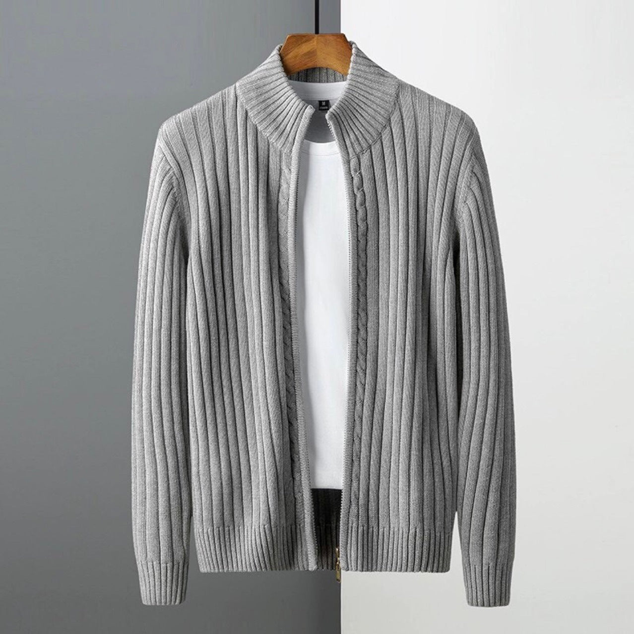 Luxe Zip Cardigan – 100% Biologisch Katoen, Ademend & Comfortabel Vest