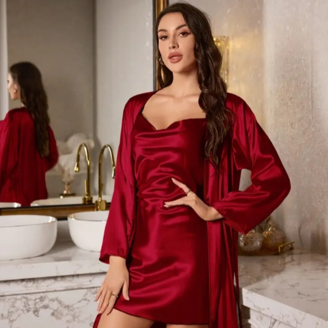 2-Delige Dames Pyjamaset – Zachte & Elegante Loungewear voor Valentijn en Dagelijks Comfort