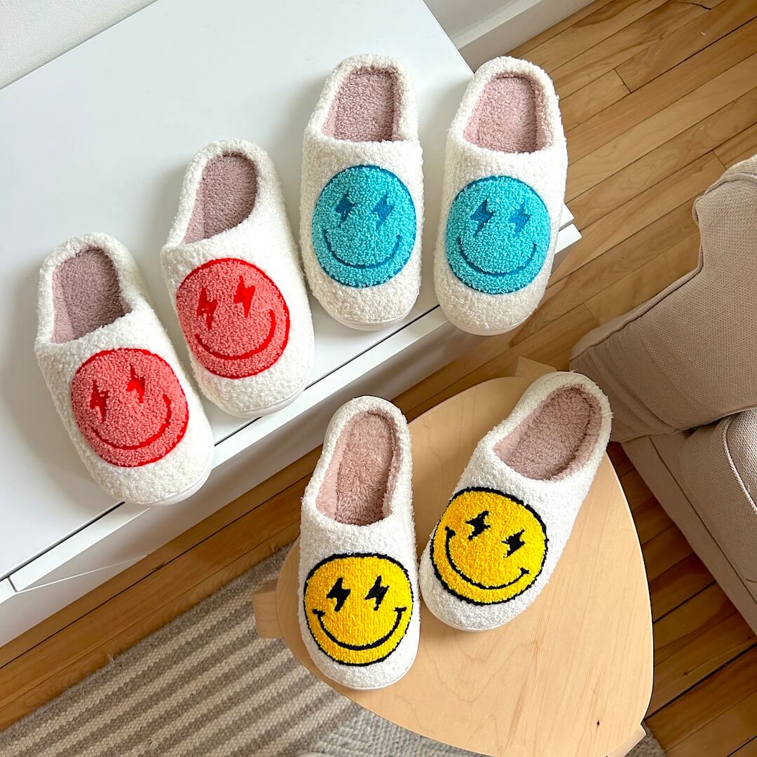 Flash Happy Face Gezellige Pantoffels – Vrolijke & Comfortabele Slippers