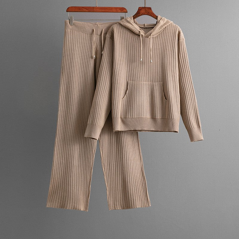 Set van Katoenen Casual Kleding – Comfortabele Hoodie en Broek voor Dagelijks Gebruik